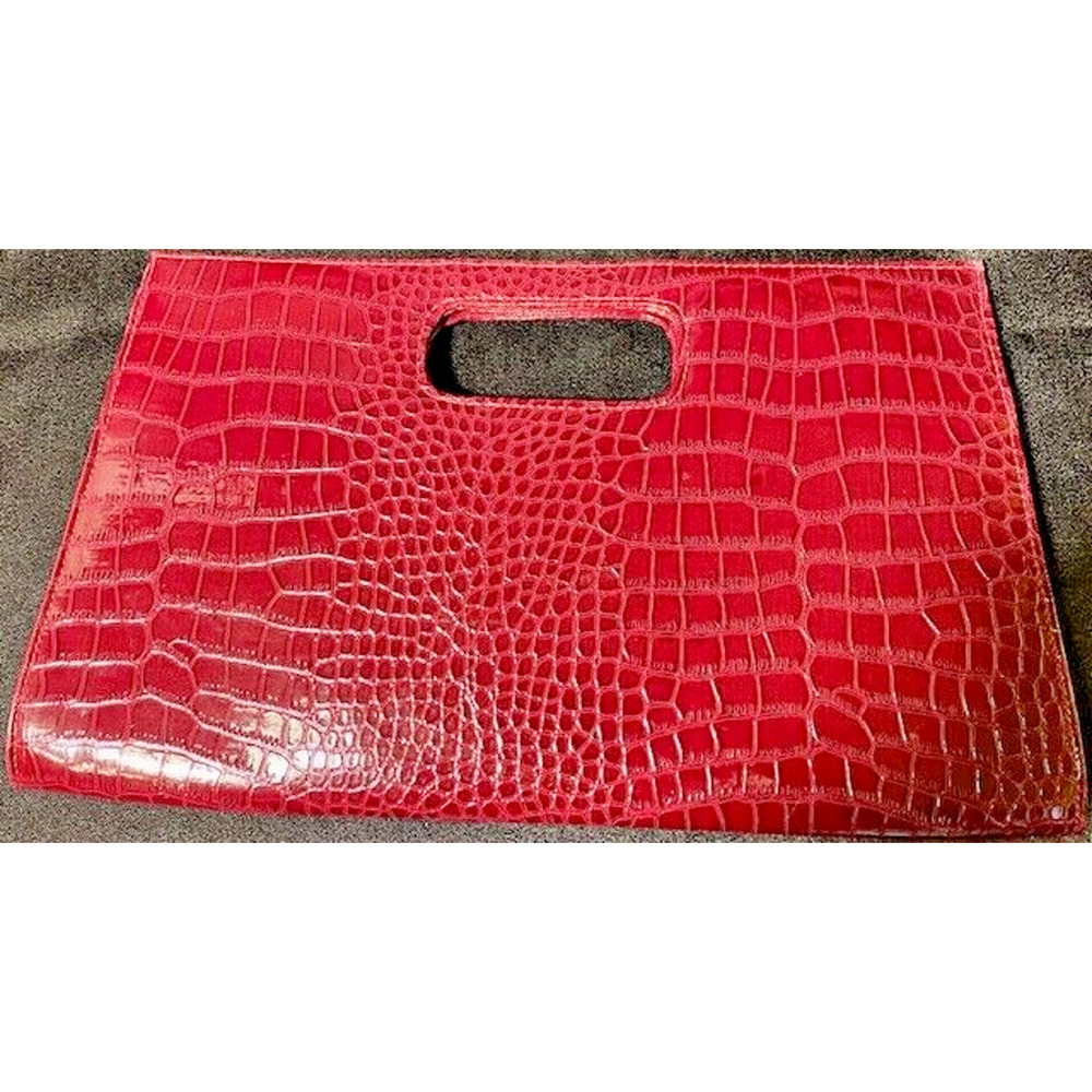 Woman's Clutch Purse Giannini Leather Bag Burgundy - Picture 2 of 5